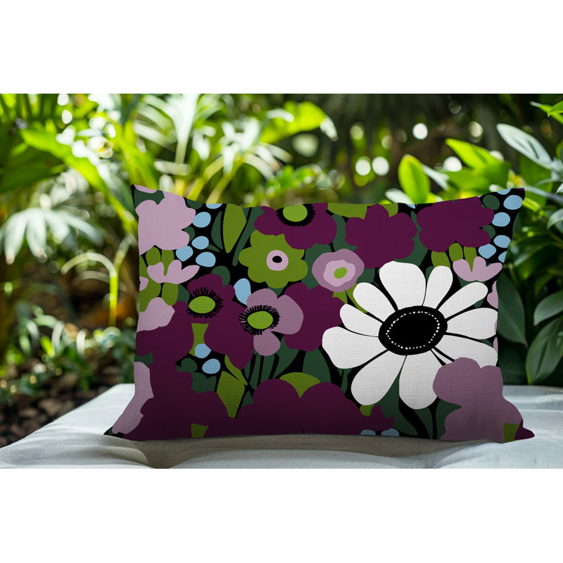Coussin Maya, Rectangle H 18 po x l 25 po, Mauve