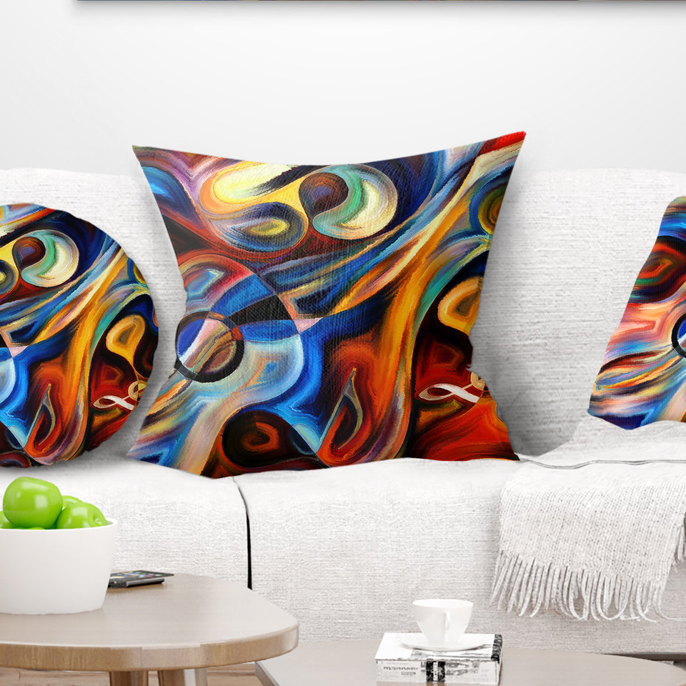  Abstract Structure Art Square Pillow Cover & Insert Design Art 