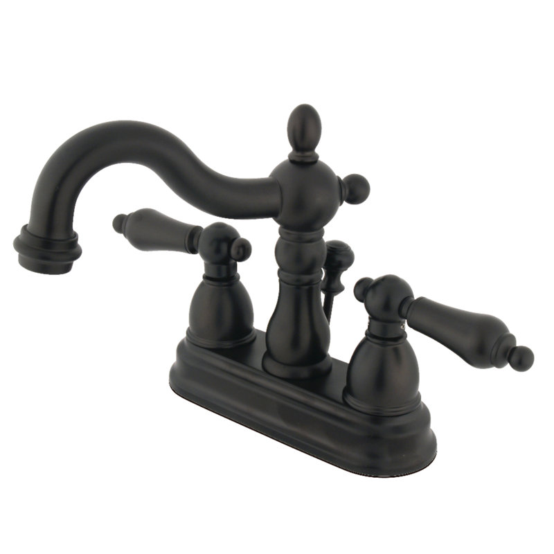 Robinet pour salle de bain avec ensemble de drain central à Heritage, Bronze huilé