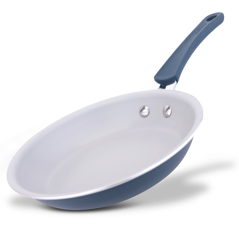 Poêle à frire en aluminium Nuthausf, 12", Bleu / blanc