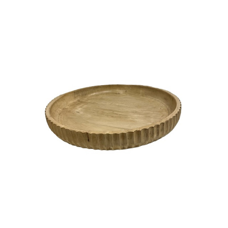 Décor Sm Sun Bleached Wood Bowl Sm, 15" W