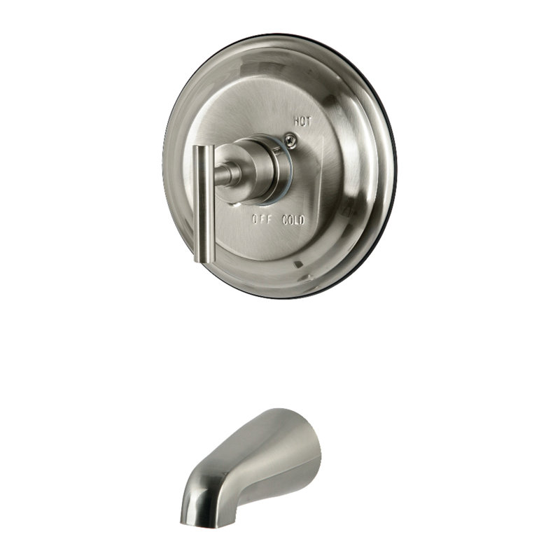 Kingston Brass Manhattan Single-Handle Pressure Balanced Tub Faucet, Brushed Nickel