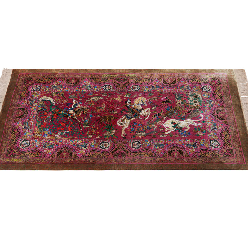 Rug & Kilim’S Modern Classics Pictorial Rug In Red, Brown, Pink Tones
