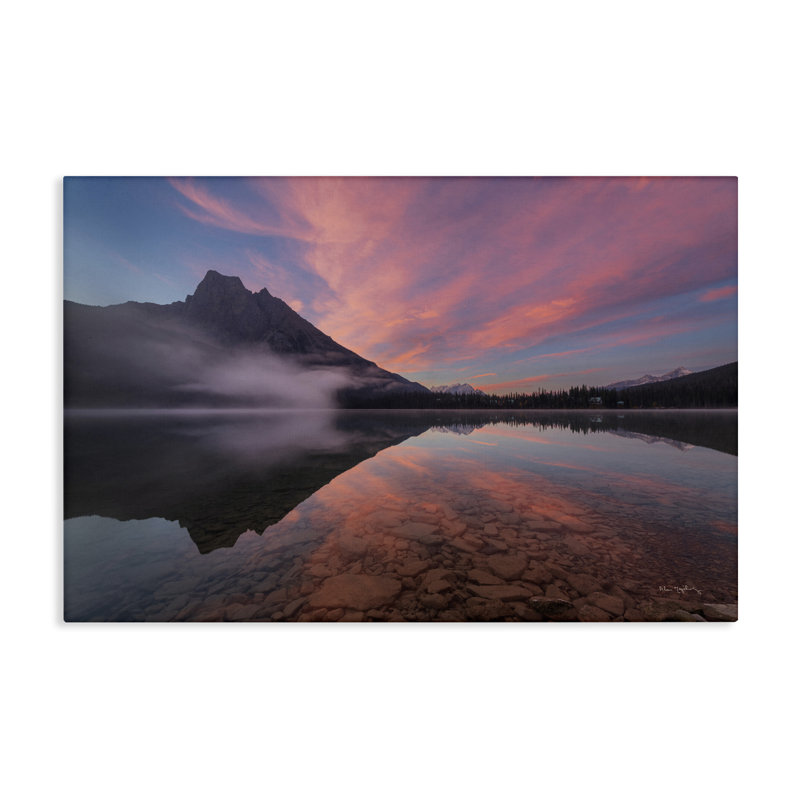  «Emerald Lake Sunset», art mural sur toile par Alan Majchrowicz, H 16 po x l 24 po