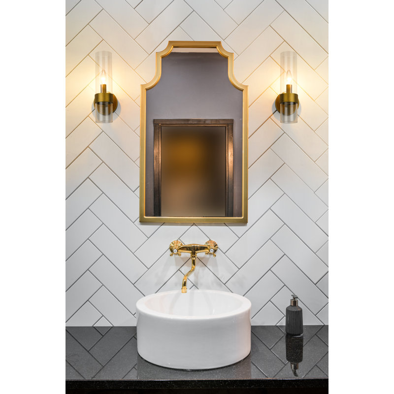 Haden Candle Wall Light, Rubbed Brass