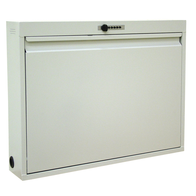 Bureau flottant Slim Line, Gris clair