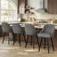 Swivel Upholstered Bar Stool with Solid Wood Frame-1607183132-1607183135