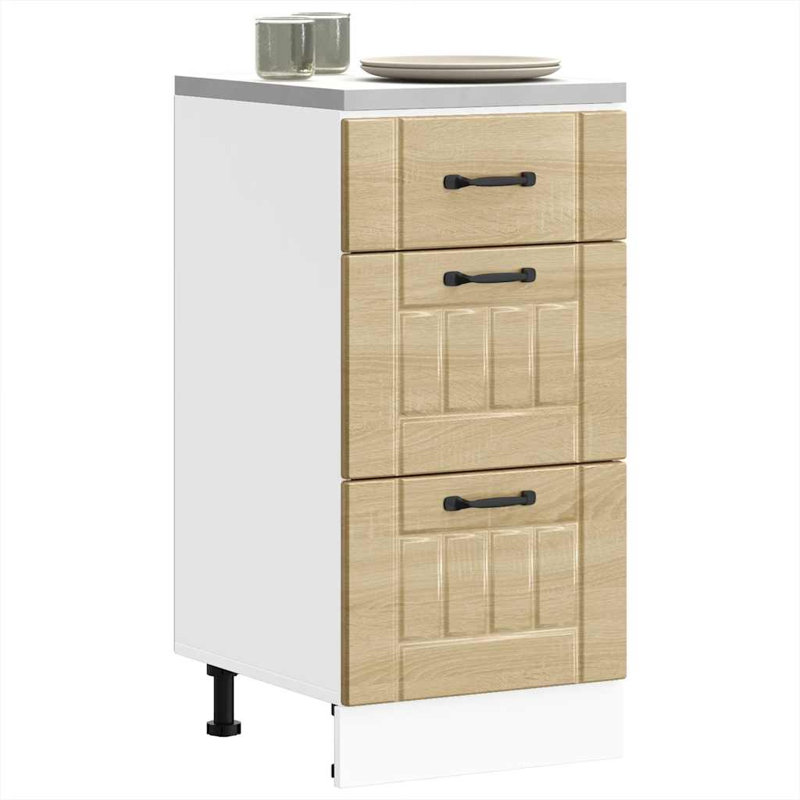 Atsabe Standard Base Cabinet, 81.5cm H x 40cm W x 46cm D, Sonoma Oak