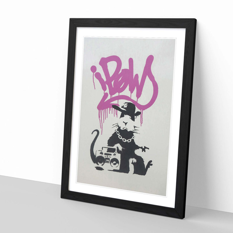 Banksy - Single Picture Frame Painting, Black