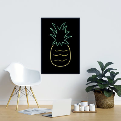 «Neon Pineapple» sur toile
