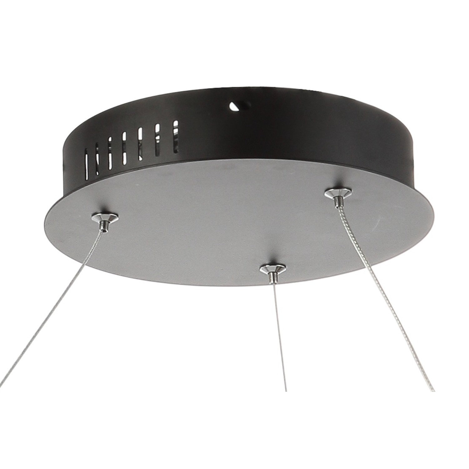 Odin Single Light Dimmable LED Pendant, Matte Black, 0.75" H x 23.75" W x 23.75" D