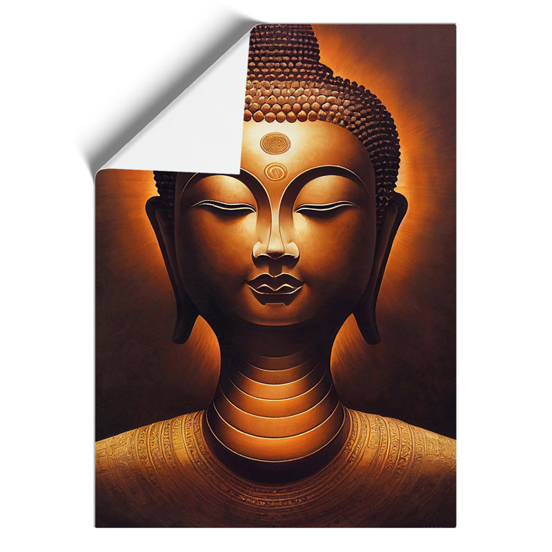 A Peaceful Buddha - Wall Art, 29.7cm H x 21cm W, Paper, No Matte