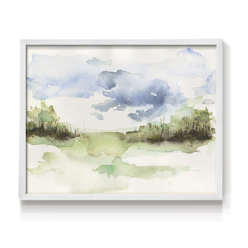 Brush Thickets I -Framed Print - Restickable, H 11 po x l 14 po, Blanc