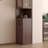 Nut-Brown Manufactured Wood Corner cabinet