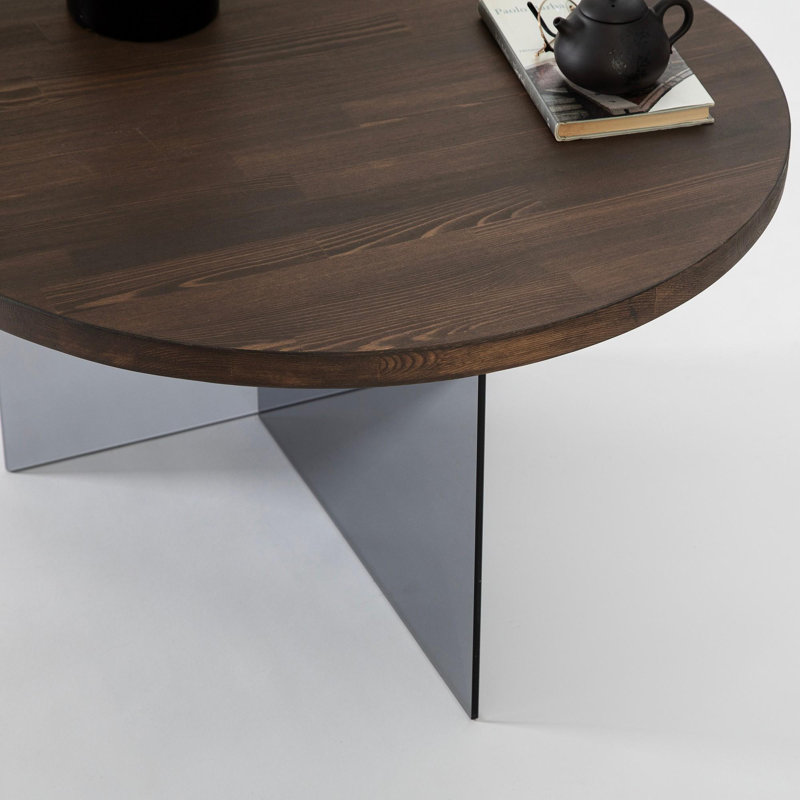 Glorias Coffee Table, Dark Grey, Walnut