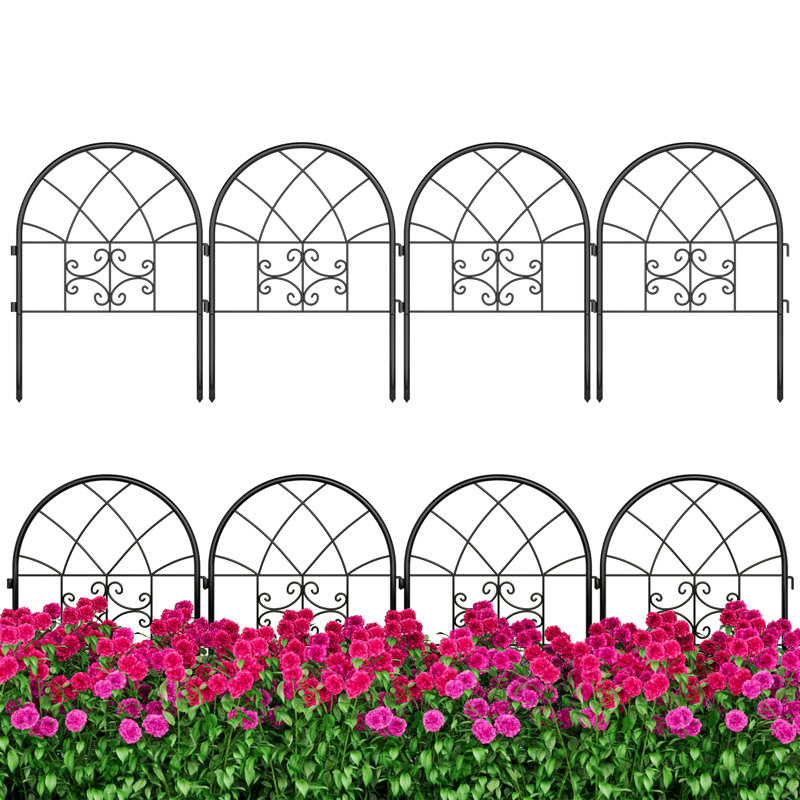 65.5 cm H x 1 cm W Fence Panels Fencing with 8