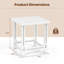 1 table d'appoint extérieure Adirondack de 18 po avec surface à lattes et assemblage à 0 vis pour porche blanc PCS-1181799605