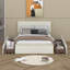 Lit plateforme tapissier double avec 4 tiroirs Lamoyne-517874240