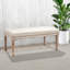 Polyester Blend Upholstered Bench