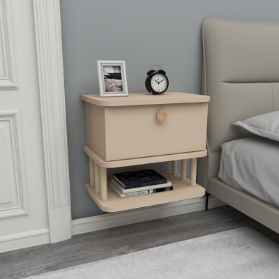 Leida 45cm W Particle Board / Chipboard Bedside Table