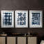 Indigo Memory I - reproduction sur mesure encadrée de qualité supérieure mate - 3 pièces-1636078279-1636078283