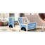 Lit simple en forme de voiture avec roues, bois de pin bleu et pour une chambre à coucher confortable-1429351583-1429351576