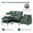 108'' Comfy  L Shaped Sectional Modular Cloud Sofa with Ottoman, Tool-free Easy Assembly Corduroy Couch-737905648