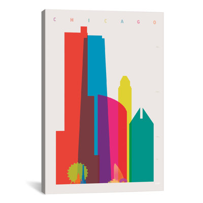 "chicago" par yoni alter, impression sur toile tendue