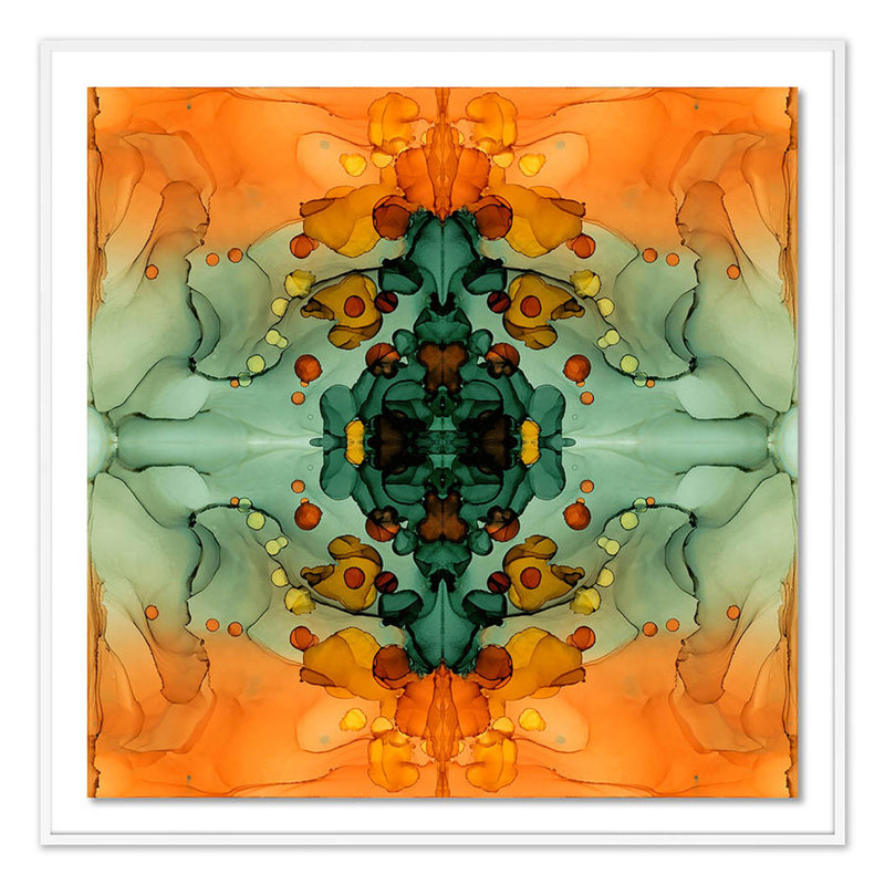Kaleidoscope 5 Print by Julie Pelaez, 40" H x 40" W x 2.5" D, White