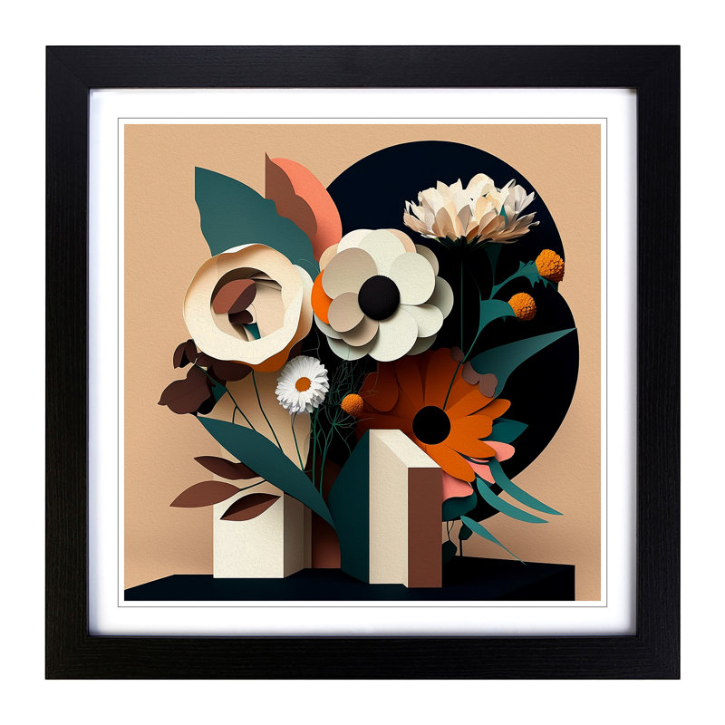 Single Picture Frame Print on Wood, Black