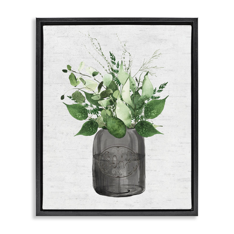 Cadre flottant rétro avec pots à savon, design par lettré et doublé, H 21 po x l 17 po, Cadre flottant noir de jais