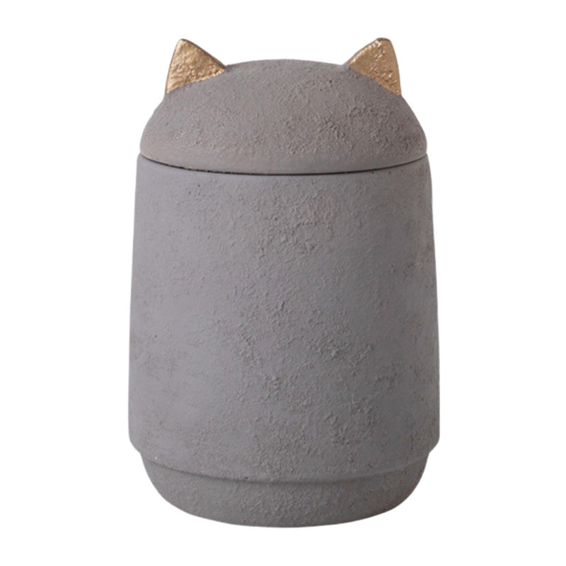 Grande urne de crémation scellée pour animaux de compagnie, Gris