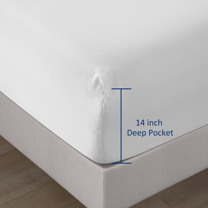 Illada Microfiber Plain Weave / Muslin Sheet Set, White, Queen Sheet Set with Fitted Sheet and 2 Pillowcase