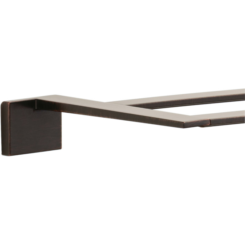 Vero Double 24" Wall Mounted Towel Bar, Venetian Bronze