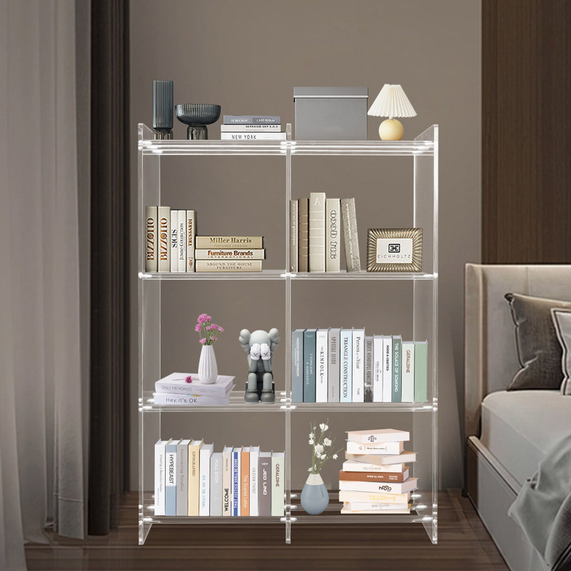 3-Tier Acrylic Bookshelf, Display Storage Organizer