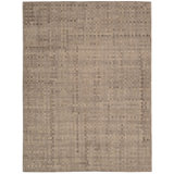 Equestrian Leather Geometric Area Rug in Chestnut