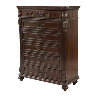 Corriganville 37.6'' W 6 - Drawer Chest in Antique Cherry