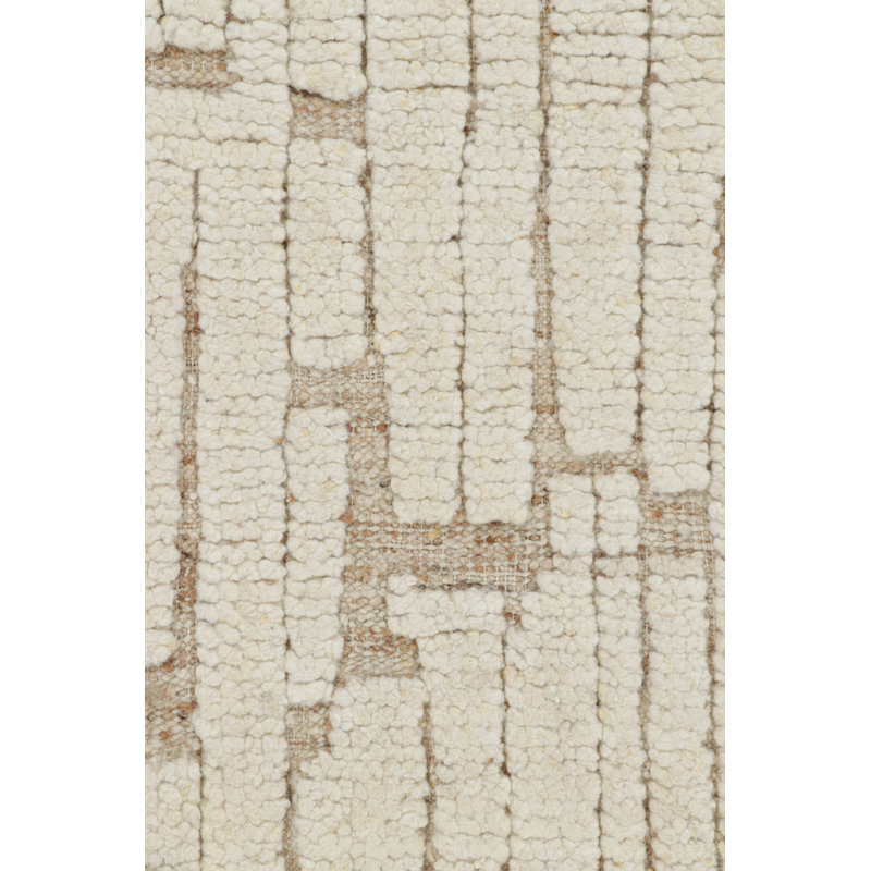 Hand Knotted Wool Geometric Area Rug, Rectangle 13' x 19'