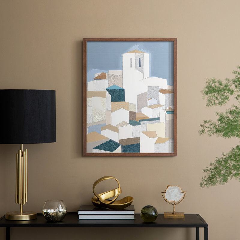 «Abstract XXXI», reproduction encadrée - prête à être accrochée - fabriquée aux États-Unis, H 10 po x l 8 po, Brun
