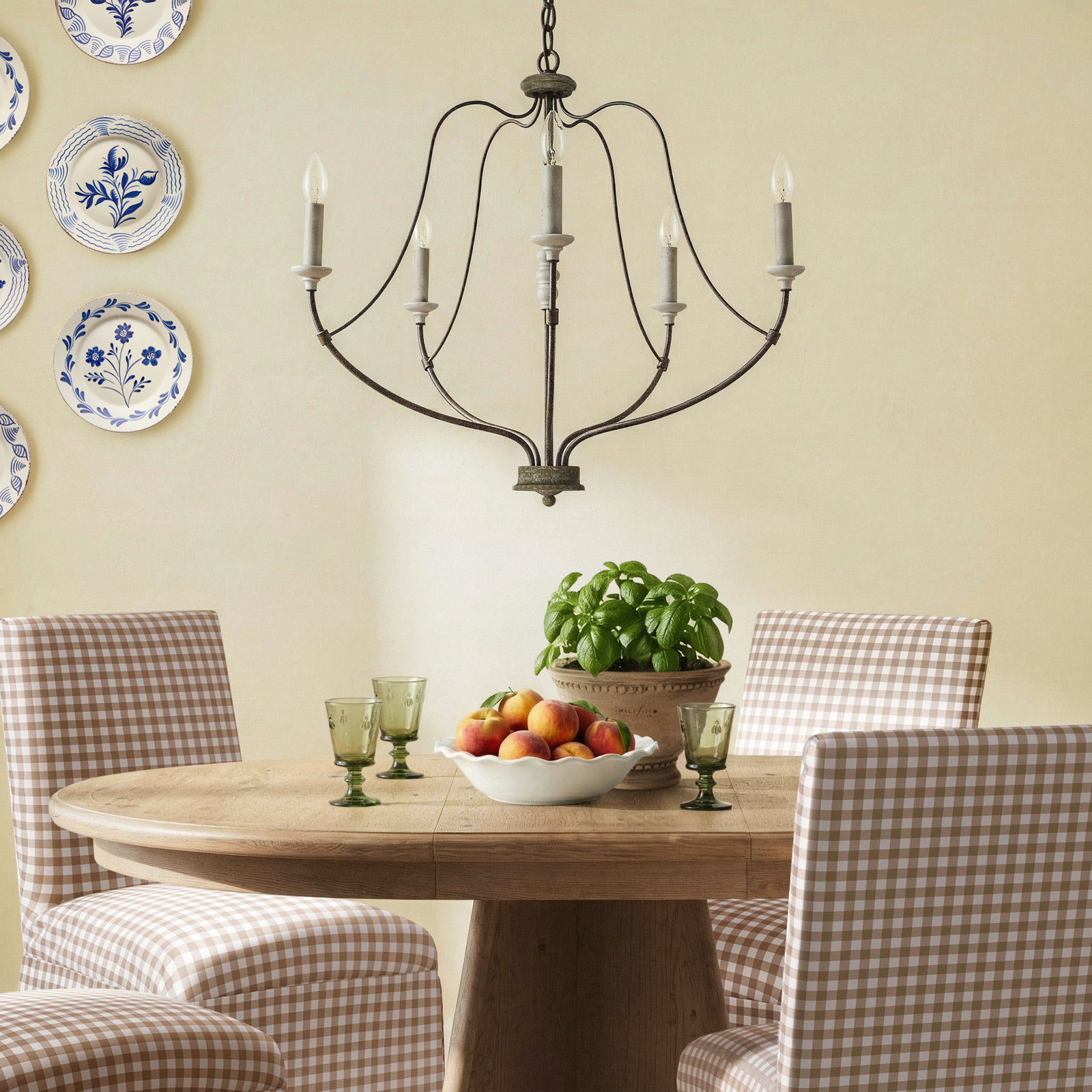 Shoshanna Iron 5-Light Chandelier