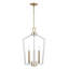 Luminaire suspendu blanc mat / or moderne 3 lumières Millenium Lighting
