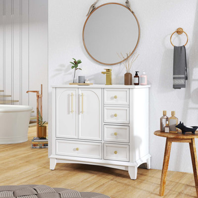 Modern Bathroom Vanity Sink Combo with Ample Storage and Integrated Design
