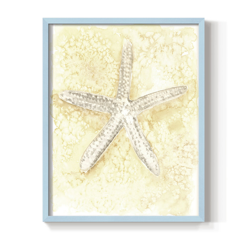 «Salty Seashell I», Bleu, H 30 po x l 24 po
