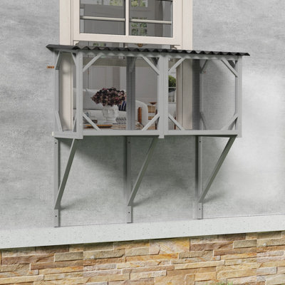 Cat Window Platform With 270-Degree View - Satisfies Cats' Curiosity Perch Fresh Air Inflow Improves Being