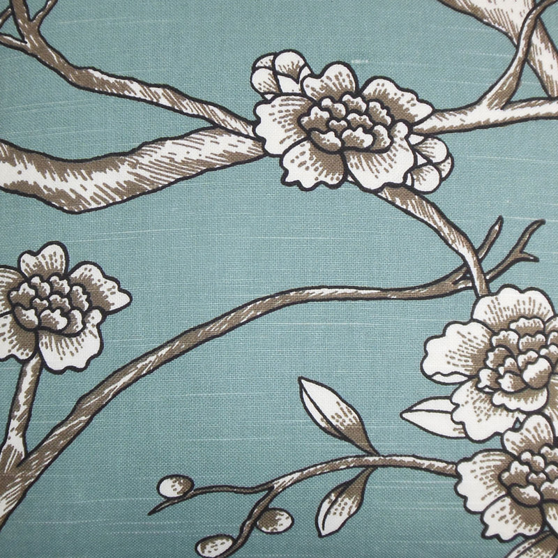 Tadita Floral Cotton Throw Pillow, Jade, 20" x 20"