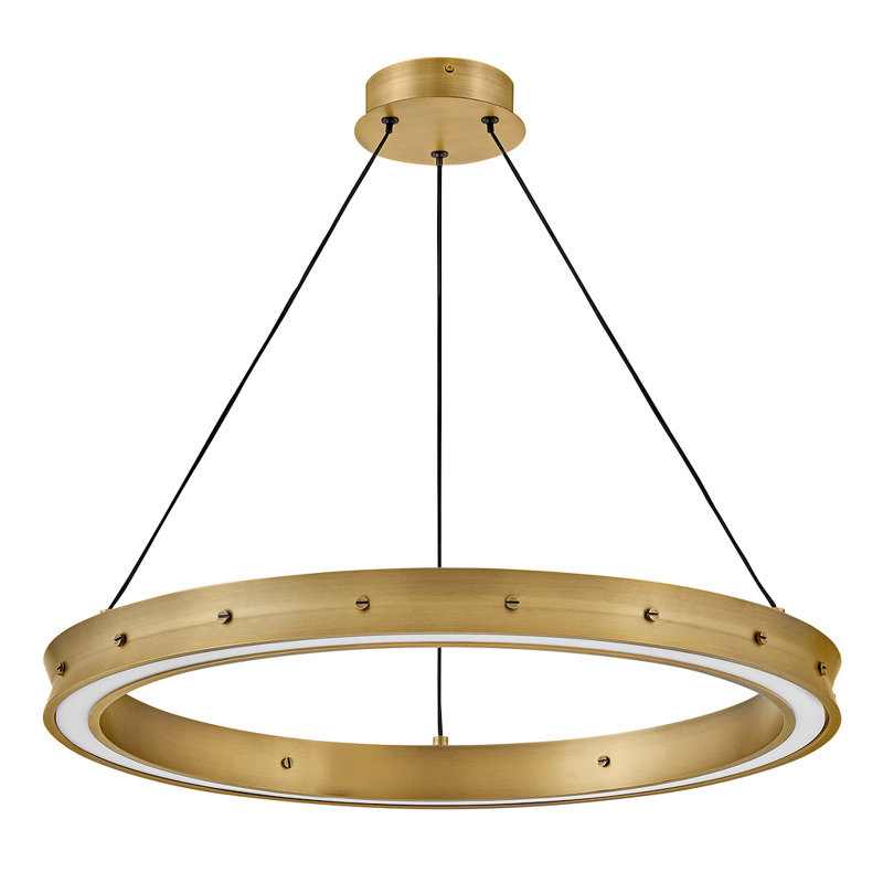 ALTHEA Chandelier, 22.25" H x 26" W x 26" D, Lacquered Brass