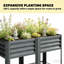 Boîte à fleurs pour patio, boîte à fleurs surélevée pour l'extérieur, lit surélevé pour jardin-126622217