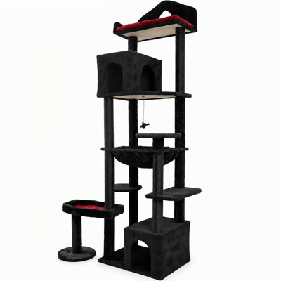 Gothic Cat Tree with Coffin Platform and Spooky Design