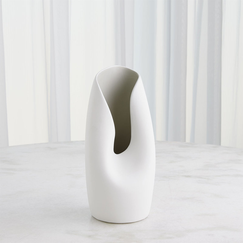 Avian Handmade Ceramic Table Vase, 15"H x 6.5" W x 8" D