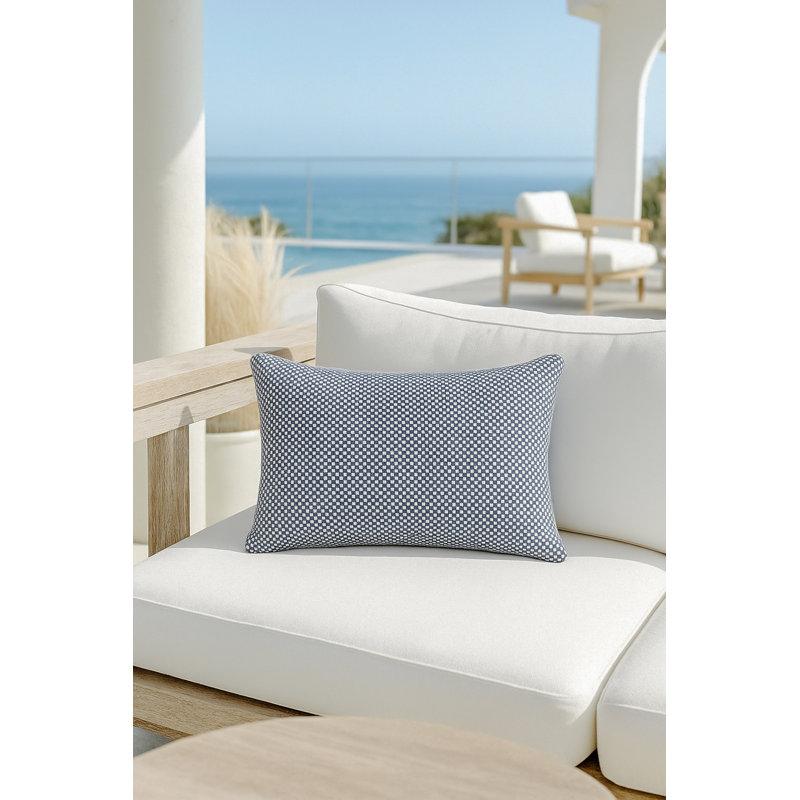 Outdoor Living Throw Pillow, Navy Blue, Rectangle 14" H x 20" W, Pillow Cover Only - No Insert